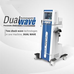 Extracorporeal dual shockwave terapi maskin behandlar ed smärta relief massager avslappning chock våg fysioterapi behandlingsinstrument