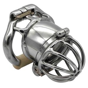 NXY Cockrings Ergonómico Acero inoxidable Stealth Lock Dispositivo de castidad masculina Jaula Anillo para el pene Cinturón S076 0214