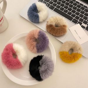 Anello per capelli Peluche Testa soffice Corda Anelli Fasce per capelli elastici Simpatici nastri per capelli Pelliccia Copricapo morbido Accessori per coda di cavallo Copricapo