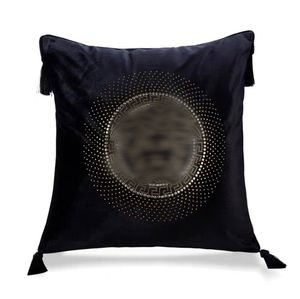 Luxury pillow case designer Cushion cover high quality velvet Fabric crystal Avatar pendant tassel pattern 9 colors available 50*50cm for home decoration new arrive