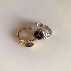 2021 Korean Luxury Fashion Gold And Silver Color Adjustable Ring For Women Girl Valentine's Day Gift Lady Jewelry Whole