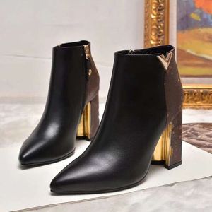 Botas de grife femininas Silhouette Ankle Boot martin booties Stretch High Heel Sneaker Winter Womens 0621