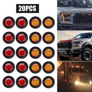 Wholesale amber trailer lights for sale - Group buy Car Headlights inch Truck Light LED Round Side Marker Amber Red Grille Warning Lamp Waterproof Trailer
