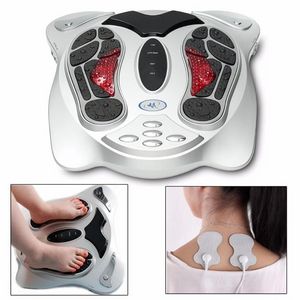 Elektronisk fotmassager långt infraröd uppvärmning Akupunkturpunkter Reflexologi Fötter Massage Machine Slimming Belt Pads Body Care220