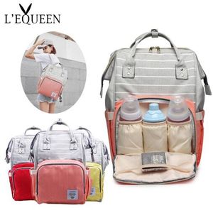 LEQUEEN Diaper Bag Multi-Function Mummy Maternity Nappy Large Capacity Baby Travel Backpack Nursing for Mom Designer 210922