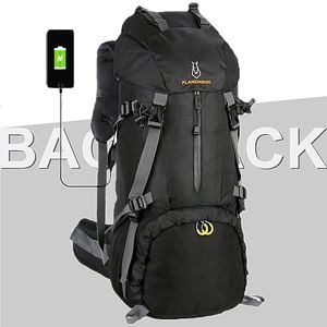 Torby zewnętrzne 60L Wodoodporne Mężczyźni Kobiety Torba Podróżna Wspinaczka Plecak Gniazdo USB Camping Piesze wędrówki Plecak Trekking Sport Pack