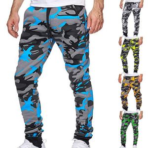 Calças masculinas algodão mens jogger outono lápis 2023 homens camuflagem militar solto confortável calças de carga