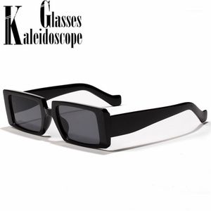 Vintage Dikdörtgen Güneş Gözlüğü Kadın Erkek Klasik Şeker Renk güneş gözlüğü Shades Kadın Büyük Çerçeveler Sunglass UV400 Leopar Gözlük