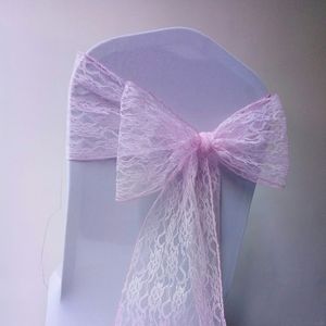 Coperture per sedia in pizzo sedia da sposa bows bows eventi feste di compleanno tela