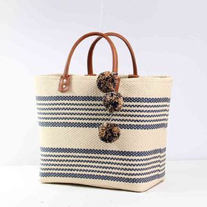 Vendedor quente Wholale Beach bag saco de palha bolsa elegante mão tecida feita a bolsa de ombro da senhora com alça de couro
