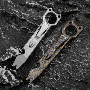 Professionell handverktygsuppsättningar Dicoria Original Crowbar Titanium Multifunktion Shank Flat Head Pointed Pry Bar Survival Tactical Camping Hunt O