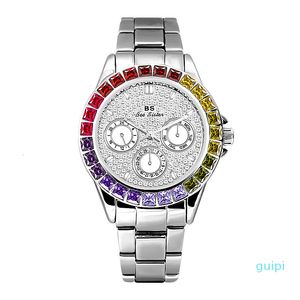 BS new hot chain ins rainbow women's watch fa16540DRG