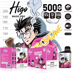 Wholesale magic puff for sale - Group buy 5000 Puffs Nic Higo Magic Prop Mesh Coil Ecigarette Cigarettes USB Rechargeable ml Australia Top Selling High Quality Disposable Vape Squid Game