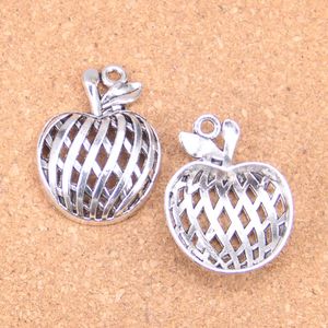 17 sztuk Antique Silver Bronze Plated Hollow Apple Charms Wisiorek DIY Naszyjnik Bransoletka Bransoletka Ustalenia 38 * 29mm