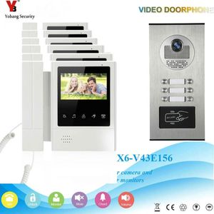 Wholesale vision lcd monitor resale online - Yobang Security Video Doorbell Unlock Intercom System quot Inch Color LCD Monitor IR Night Vision Voice For Unit Apartment Door Phones