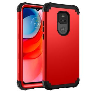 Moto G Play 2021ケースハイブリッドヘビーデューティ耐衝撃ハードPC +シリコーンゴム保護カバー