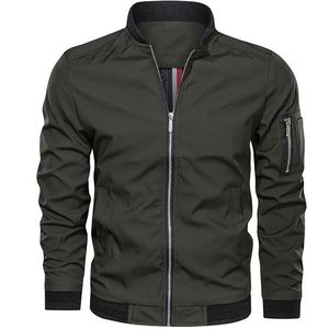 Bomberjacke Herren Jacke Männer Casual Male Streetwear Herren Jacken und Mäntel Herren Bomberjacke Einfacher britischer Stil Mann Mantel 211026