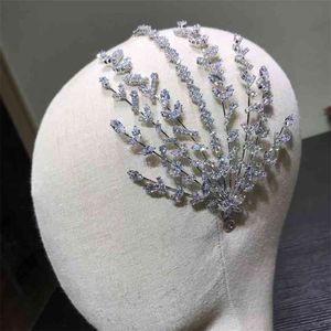 Asnora Unikalna kryształowa opaska weselna Akcesoria do włosów Bride Crown, Princess Birthday Tiaras, Prom 210707