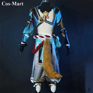 Игра Genshin Impact Gorou Cosplay Костюм Мода Боевые Униформа Полный комплект Активность Вечеринка Роль Играть Одежда XS-XXL Новый продукт Y0913