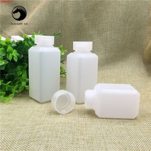 30 pezzi 60 100 120 ml vasetti vuoti quadrati bianchi contenitori in plastica mini bottiglie detersivo sigillo olio contenitori per imballaggio Botellasgoods