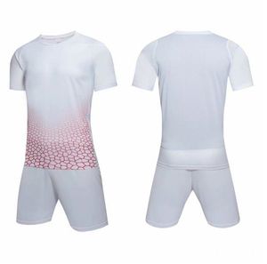 Boyutu XS-XL Kişiselleştirilmiş Takım Beyaz Boş Erkek Futbol Forması Üniforma Özel Gömlek Ile Şort Baskılı Tasarım Ad Numarası Erkekler Çocuklar Için Adı Numarası 6 Renkler 09