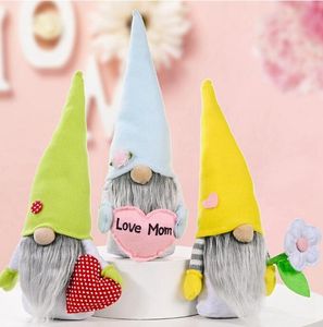 Dia dos gnomos de mãe gnomos sem rosto coelho boneca coelho coelho brinquedos de pelúcia festa suprimentos amor mãe miúdos presente feliz decoração home decoração zze5345