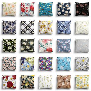 Cushion/Decorative Pillow Nordic Creative Flower Series Pillowcase Ultra Short Plush Office Living Room Sofa Chrysanthemum Decorative More S