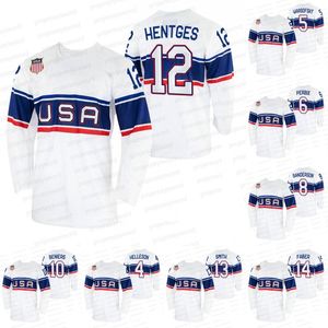 Maglia da hockey invernale USA 2022 Nathan Smith Steven Kampfer Drew Helleson Matty Beniers Brian O'Neill Jake Sanderson Brock Faber Nick Perbix Sam Hentges Brian Cooper