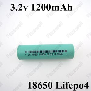 10pcs/lot 3.2V 1200mah Rechargeable 18650 LifePO4 Battery 3C discharge for Led Flashlight Headlamp Bicycle Battery