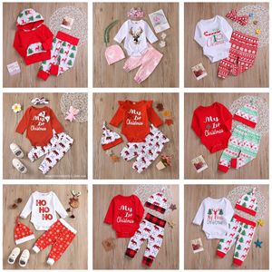 Christmas Baby Boy Girl Clothes Set Newborn My First Christmas Outfits Infant Boy Clothes Bodysuit Pant Skirt Xmas Clothing Set G1023