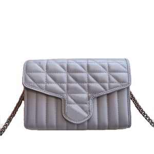 Mini chain shoulders bags checkered handbag vertical twill quilted bag purse luxury wallets genuine leather mobile phone bag