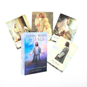 Liebevolle Worte von Jesus, 44 Stück, geheimnisvolle Wahrsagerei, Tarot-Deck, Tischspiele, Spielkarten für Familienunterhaltung