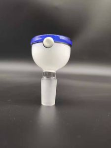 Ciotola da 14 mm Supporto per ciotola per bong in vetro largo di qualità spessa blu