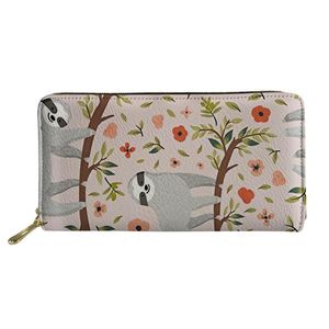 財布スロスツリープリントレザー財布女性のトレンディなファッション女性の女性ホルダー財布のお金の袋