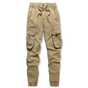 Męskie spodnie Cargo Mężczyźni Multi-Pocket Harajuku Hip Hop Joggers Spodnie Mężczyzna Wojskowy Styl Casual Moda Prosto Training 38