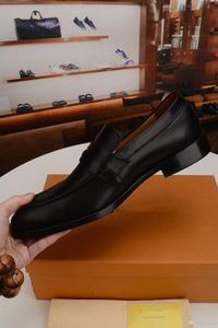 G1 patent lederen ontwerper jurk schoenen man merk luxe puntige loafers zwart Britse stijl casual dikke bodem lage hak nachtclub mannen schoen A2