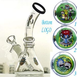 mini Glass Bongs Hookahs with diffuse tube perc double recycler oil rig Water Pipes 14 mm joint