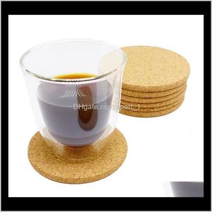 Sottobicchieri in sughero tinta unita Rotondo Quadrato Bere Vino Caffettiera Tazza Tappetino Festa Casa Bar Tavolo Anti scottatura Pad 1Axr2 Tappetini Pad 8Ip6X