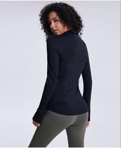 L-Long Sleeve jacket T-shirts Women Yoga Gym Compression Tights Women's Sports Wear for Fitness Training Zipper Quick-Drying Yoga Clothes