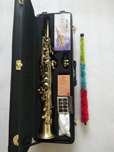 Antik Koppar Straight Yanagisawa S Saxofon Musikinstrument B Flat Sopran Sax Professional