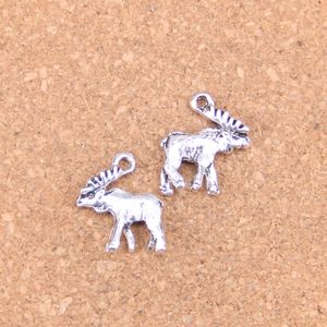 75pcs Antique Silver Bronze Plated moose deer Charms Pendant DIY Necklace Bracelet Bangle Findings 18*16mm