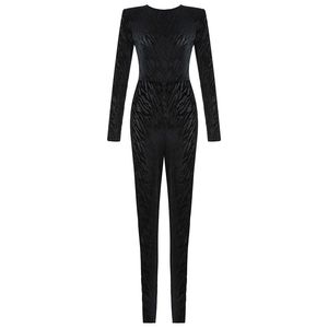 Höst Turtleneck Kvinnor Jumpsuit Långärmad Skinny Casual Womens Rompers Svart Fitness Oavsett vinterkläder 210515