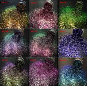 9Colors Chameleon Glitter Mixed Metallic Luster 0,4mm Hexagon Shape Damm Nail Art for Craft Makeup Facepainting DIY Tillbehör