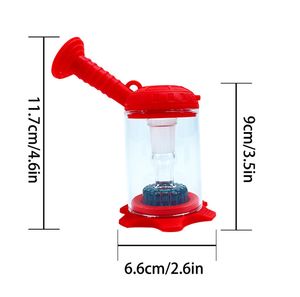 Hookahs 4.6" Assemble hookahs Silicone Bong Shower 3 parts Head percolator Easy clean Dab Rigs mini pipe free type