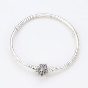 est 925 Sterling Silver Bead Dazzling Fireworks Charm, Clear Cz Crystal pandora Bracelet & Bangle Diy Jewelry