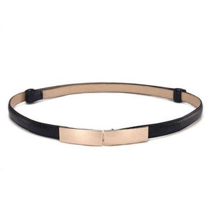 Kvinnor Läder Bälten Rem Skinny Midja Guld Spänne Alla Match Sashes Klänningar Vit Röd Svart Orange Fashion 2020 Trending Belt G220301