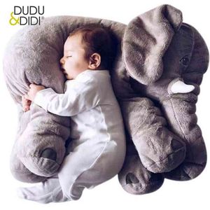 40 / 60cm Elefante Plush travesseiro infantil macio para dormir pelúcia animais brinquedos presentes de brincadeira de bebê para crianças wj3 210728