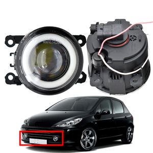 Luz de nevoeiro de alta qualidade Daytime Running Lights LED Angel Eye Styling Par com Peugeot 307 CC SW Break Hatchback 2002-2008