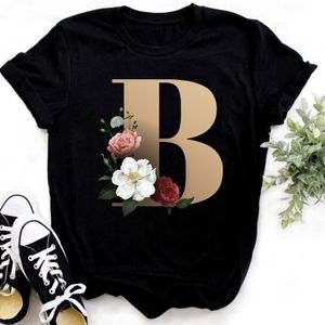 Kobiety lub męskie druk literowe T koszule czarny projektant mody Summer High Quality Top Top Rozmiar S-XXL
