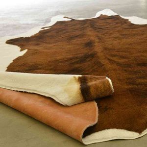 MUZZI Cow Leopard Carpet Imitation Animal Skins Natural Shape Rugs Big Size Living Room Decoration Non-slip Mats 1500x2000mm 210626